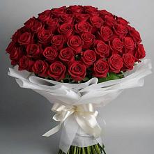 Букет 101 Красная роза Блэк Мэджик в Горнозаводском