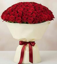 Букет 101 Красная роза Милано в Горнозаводском