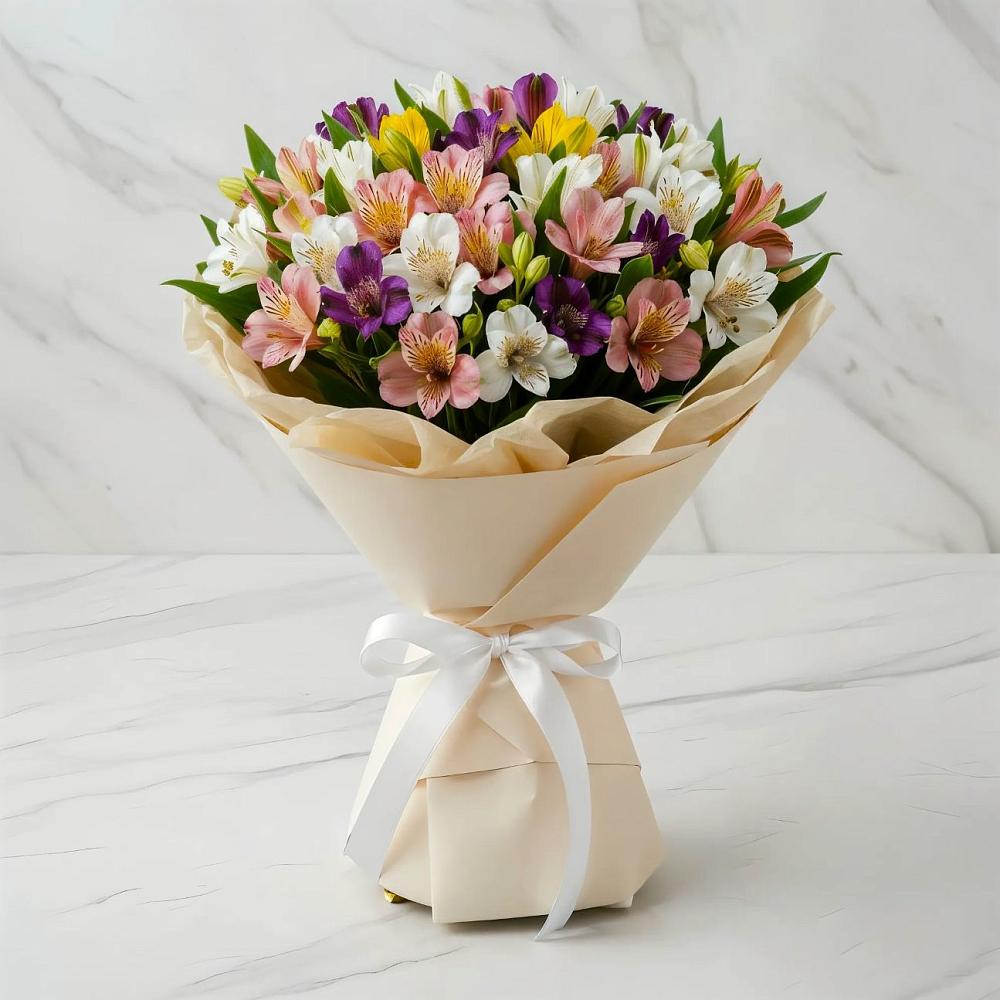 Букет цветов из: Альстромерии в Горнозаводском