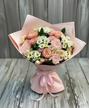 Букет цветов из:  Гвоздики, Розы и Хризантемы в Горнозаводском