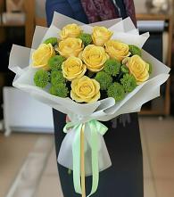 Букет цветов из:  Хризантемы и Розы #REPLACE_PRED# Горнозаводском