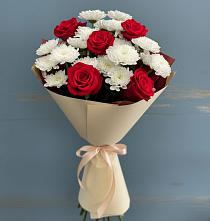 Букет цветов из:  Розы и Хризантемы в Горнозаводском