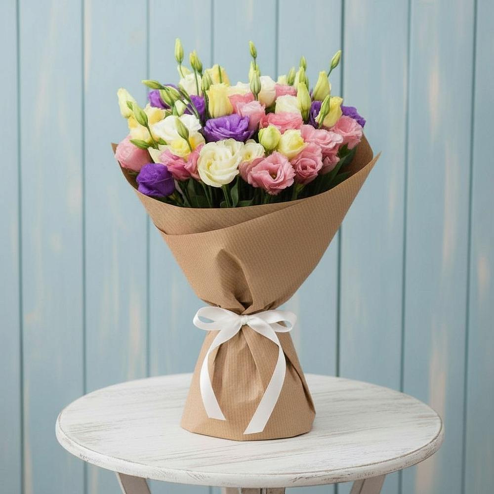 Букет цветов из: Лизиантусы в Горнозаводском