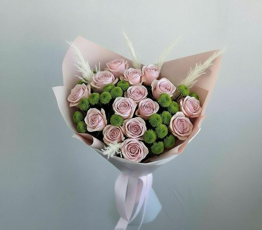 Букет цветов из: Розы и Хризантемы в Горнозаводском