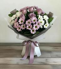 Букет цветов из:  Хризантемы и Розы #REPLACE_PRED# Горнозаводском