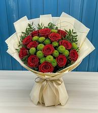 Букет цветов из:  Розы и Хризантемы в Горнозаводском