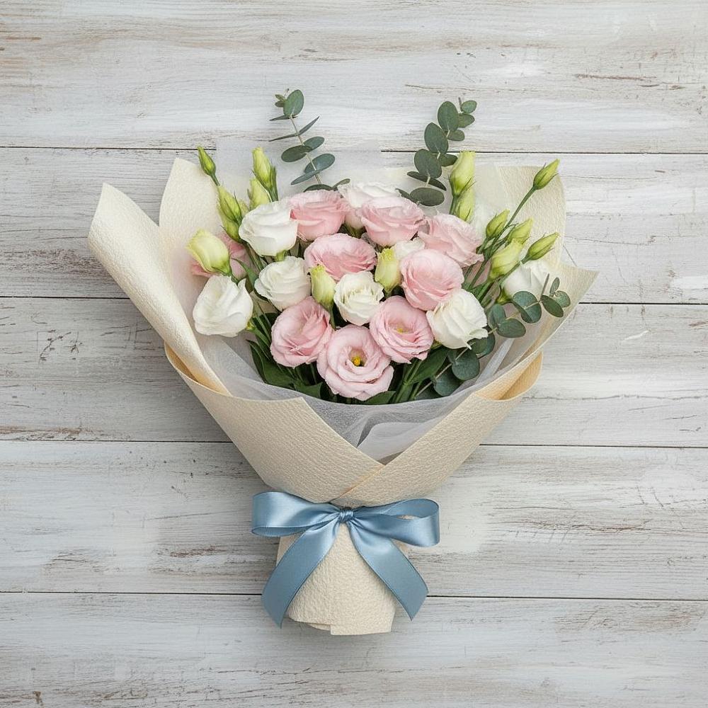 Букет цветов из: Лизиантусы в Горнозаводском